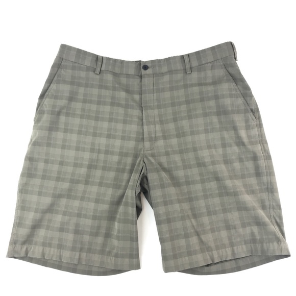 Nike Other - Nike Golf Mens Plaid Fit Dry Golf Tan Shorts Sz 40